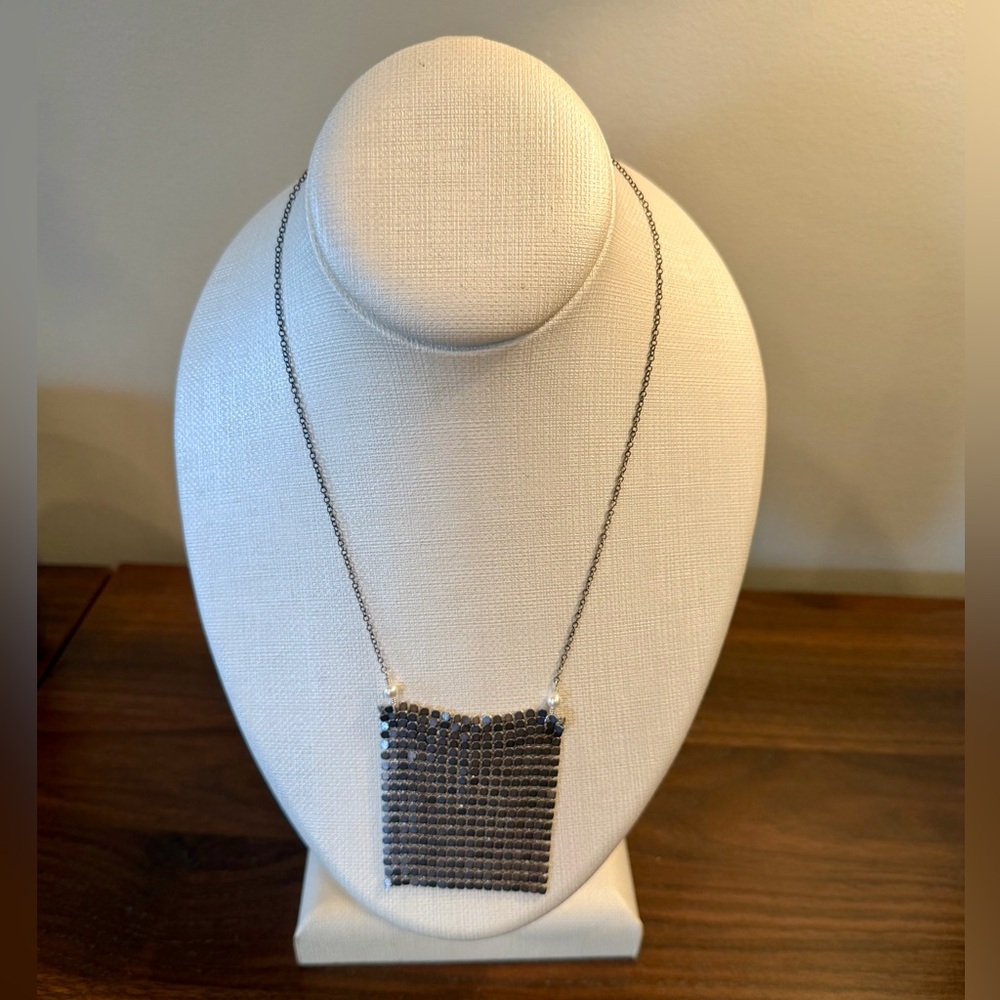Diana Warner Silver Mesh Necklace
